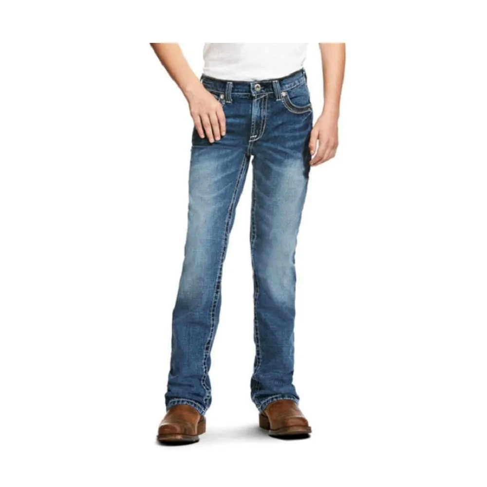 10021160 Ariat Boys B4 Relaxed Coltrane Boot Cut Jean - Durango