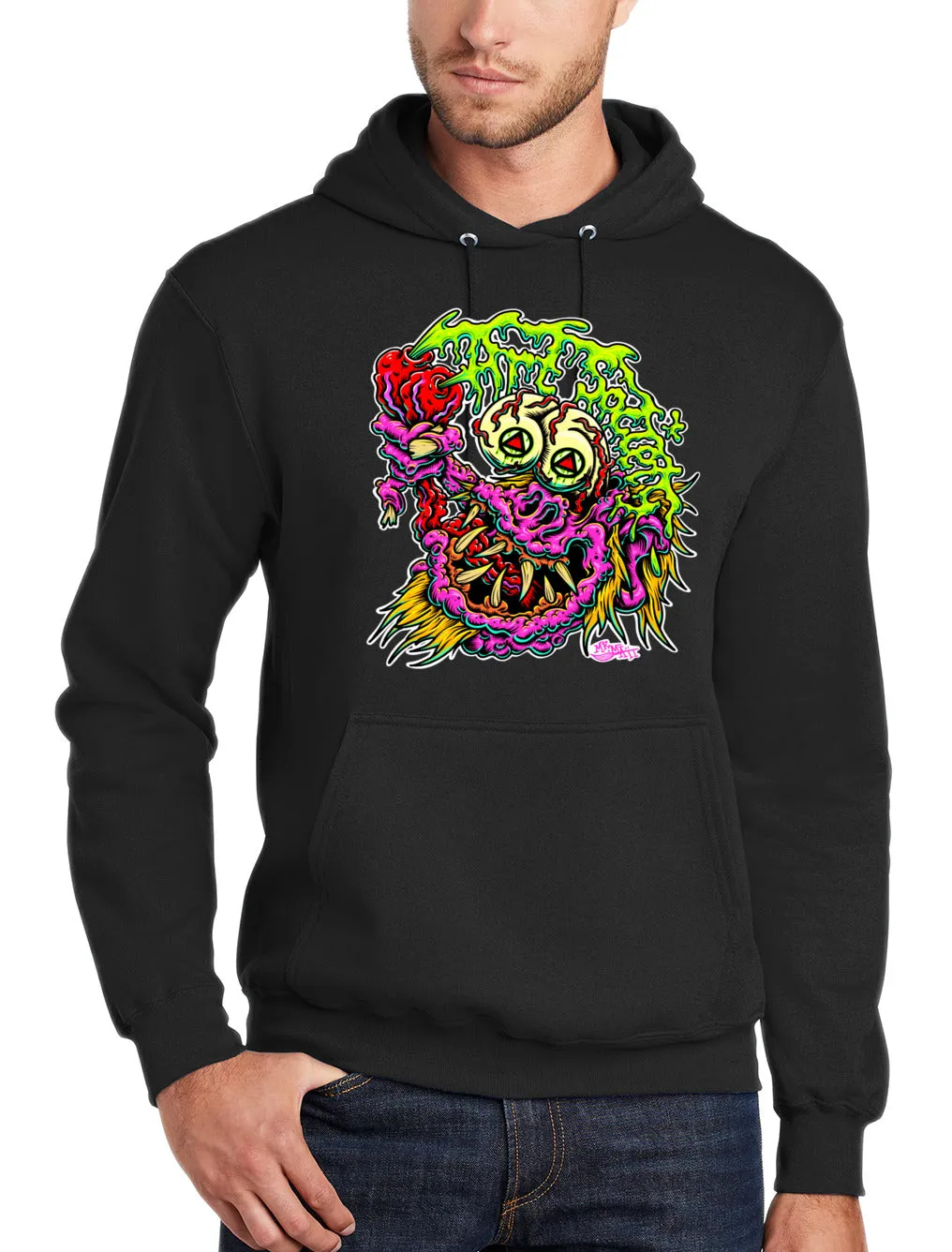 Art Society GNARLY MONSTER HOODIE BLACK