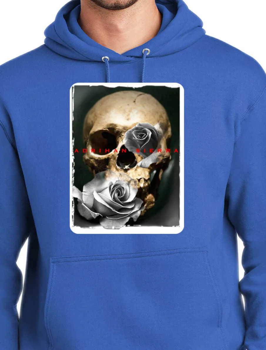 Art Society SIERRA SKULL ROSE HOODIE BLUE