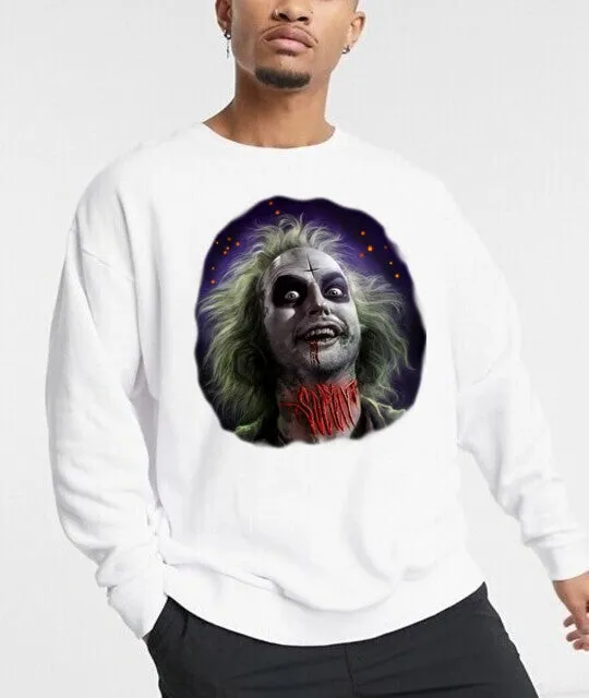 Art Society x Retro Kings BEETLEJUICE CREW SWEATER WHITE