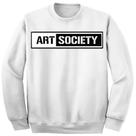 Art Society x Retro Kings STENCIL BAR CREW SWEATER WHITE