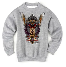 Art Society x Retro Kings VALKYRIE CREW SWEATER GREY