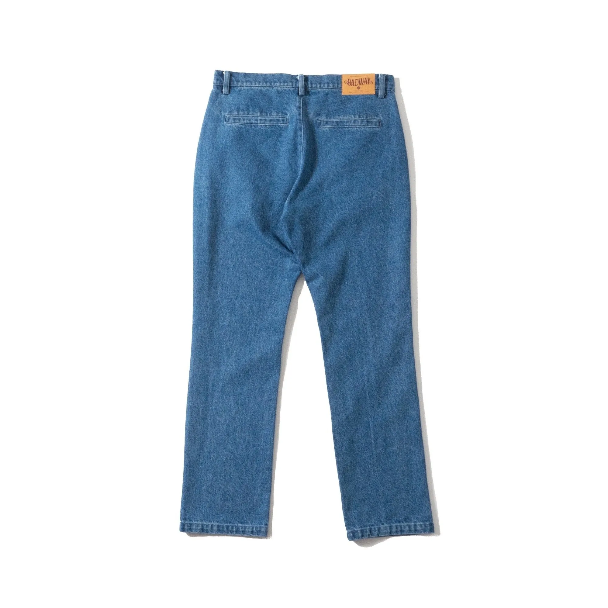 BADWAY Slim Denim Slacks