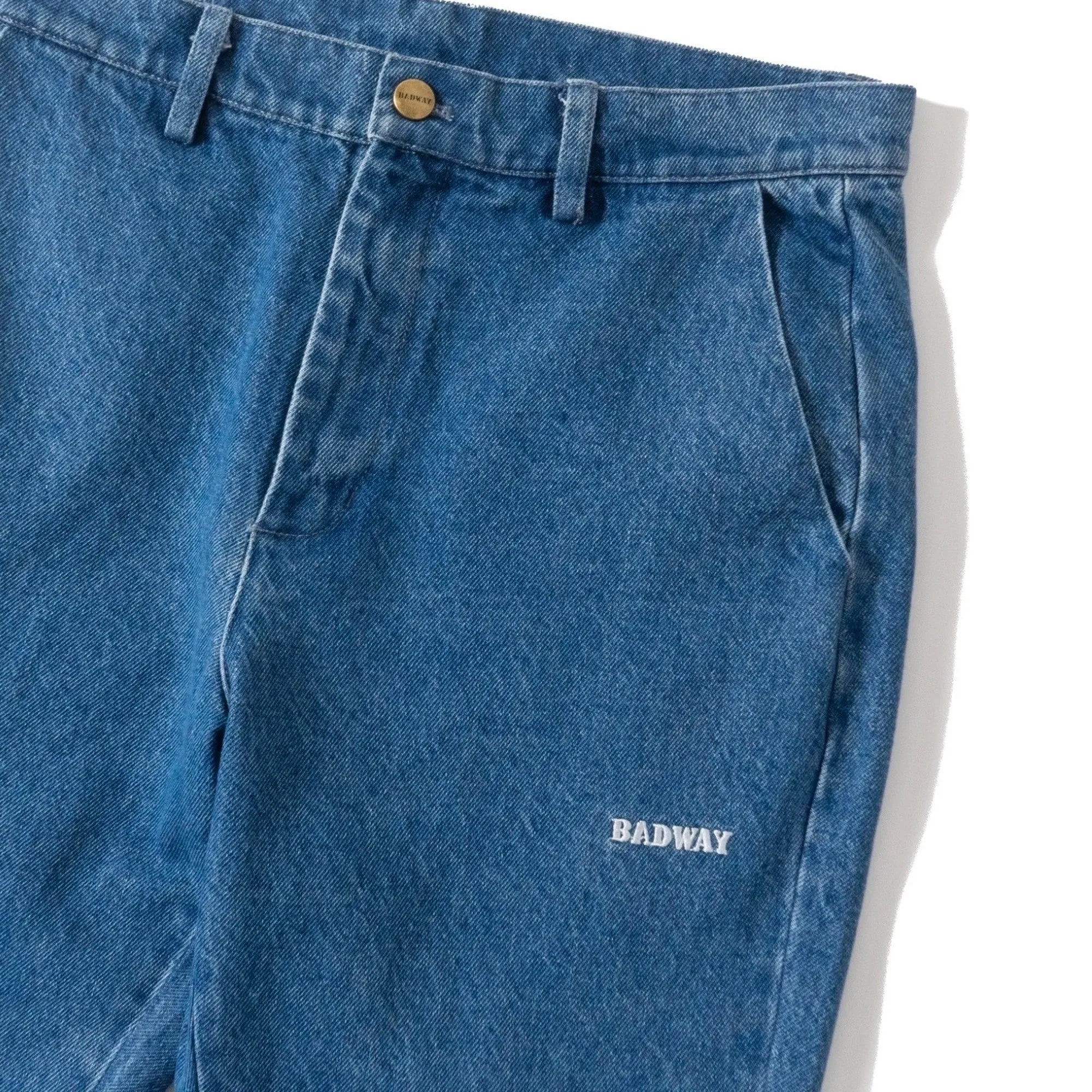 BADWAY Slim Denim Slacks