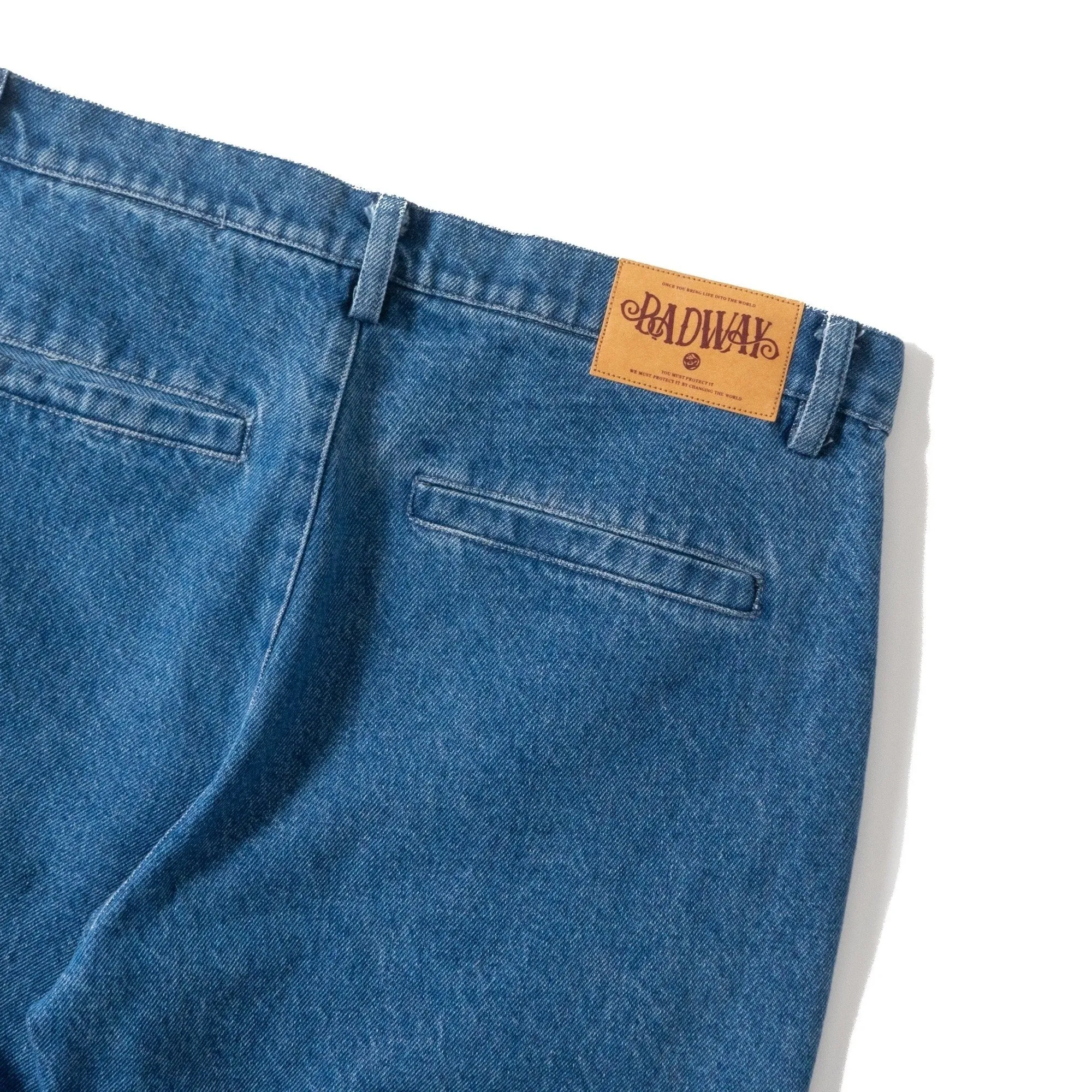 BADWAY Slim Denim Slacks