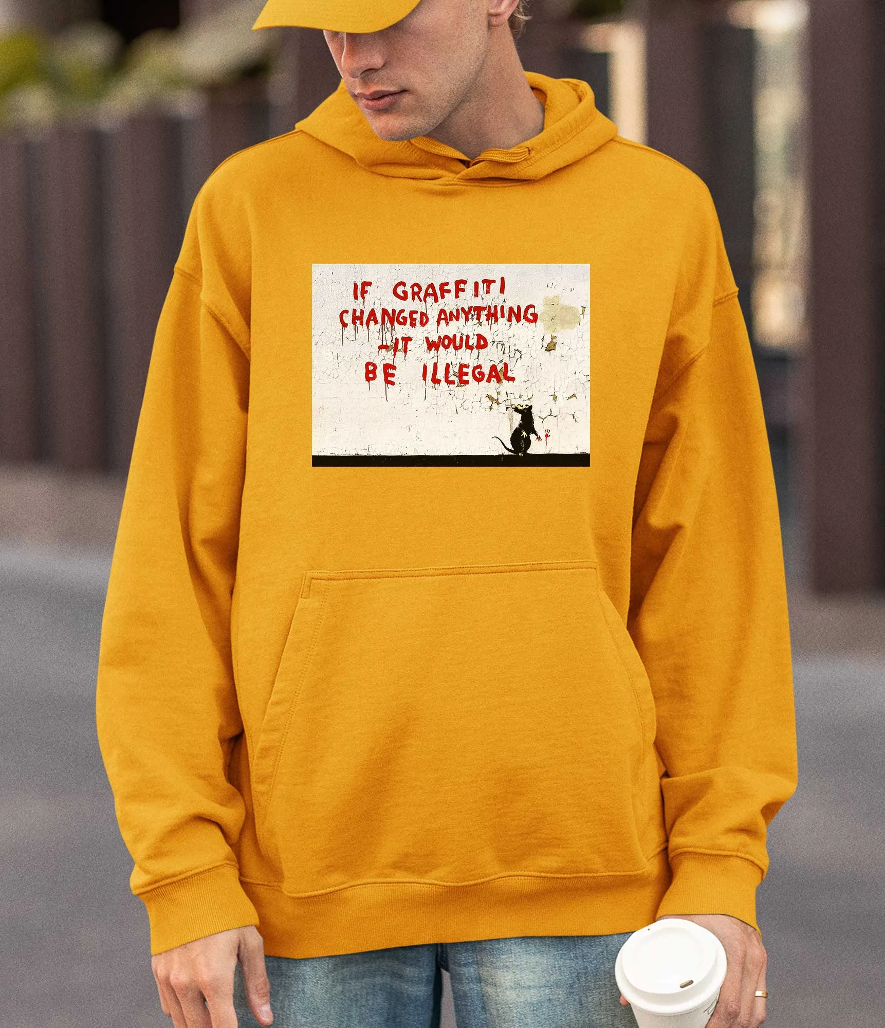 Banksy Hoodie - If Graffiti Changed Anything