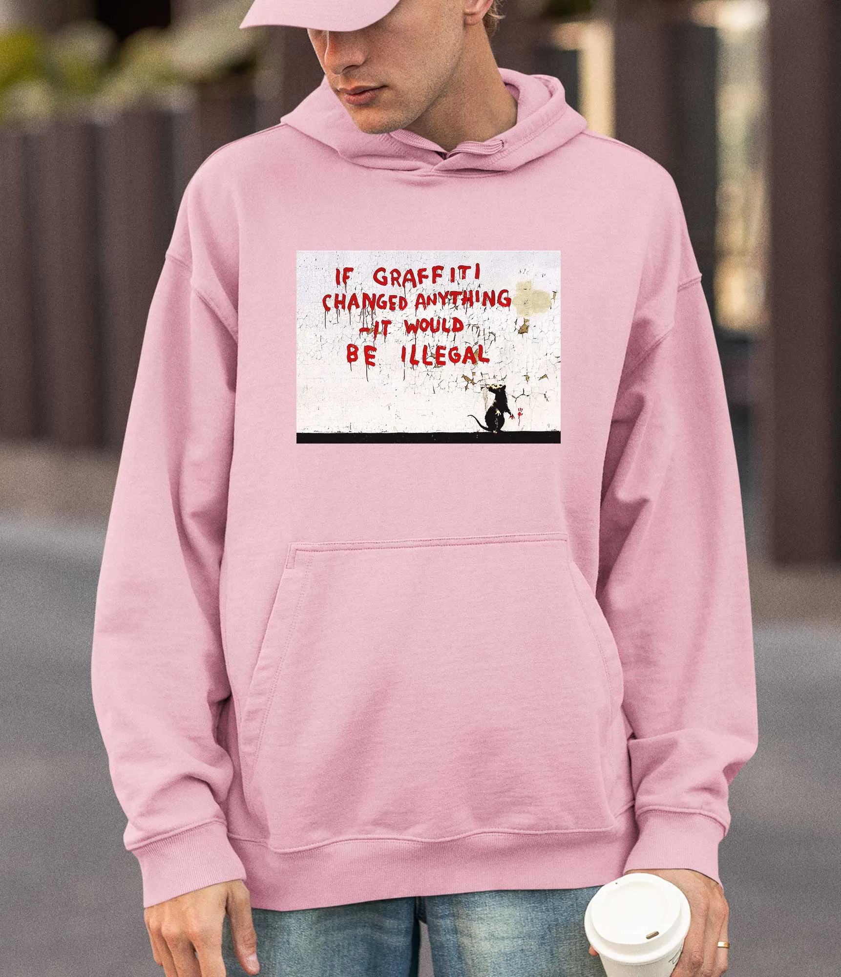 Banksy Hoodie - If Graffiti Changed Anything