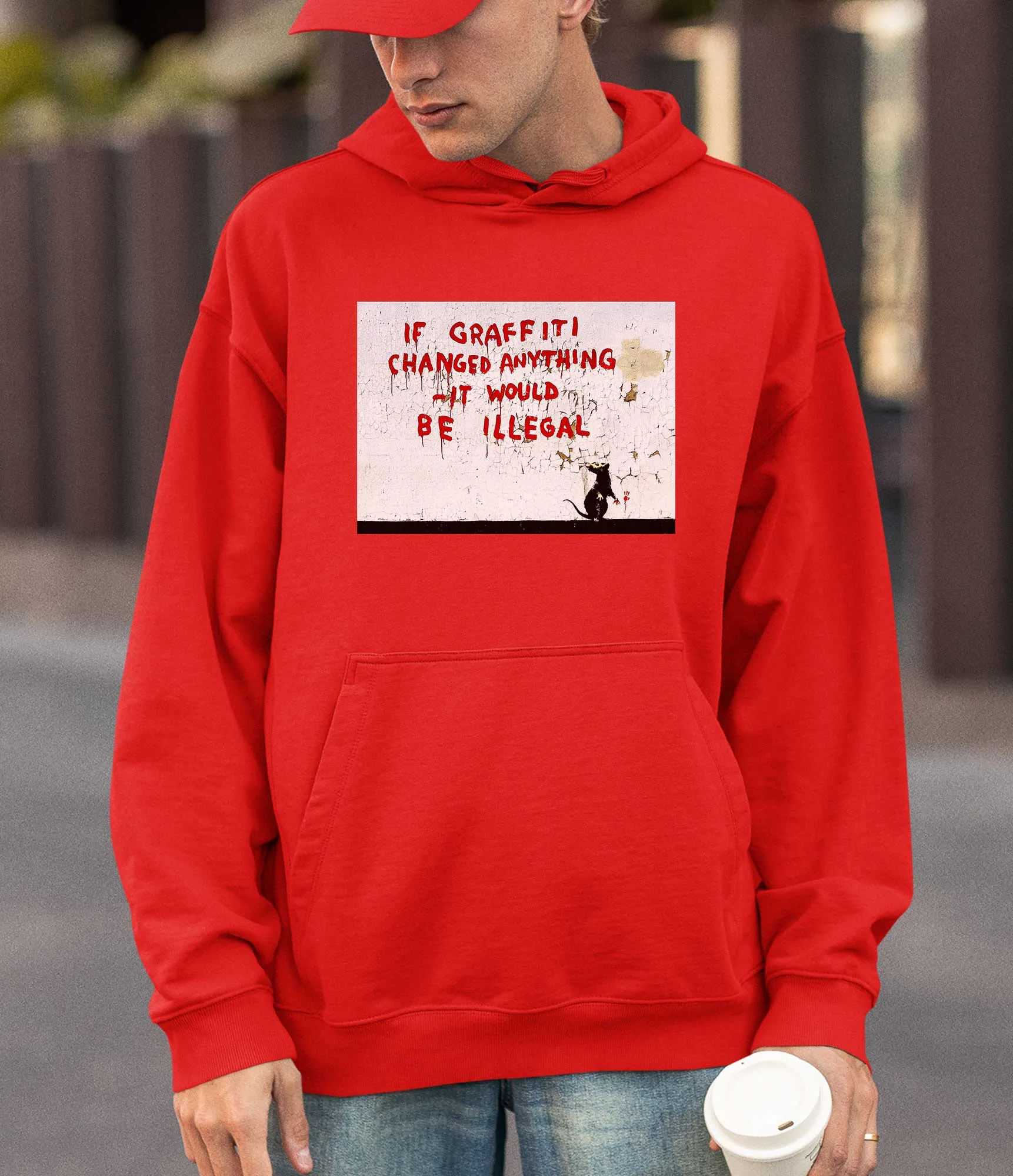 Banksy Hoodie - If Graffiti Changed Anything