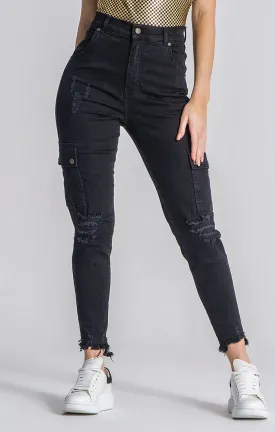 Black Core Cargo Jeans