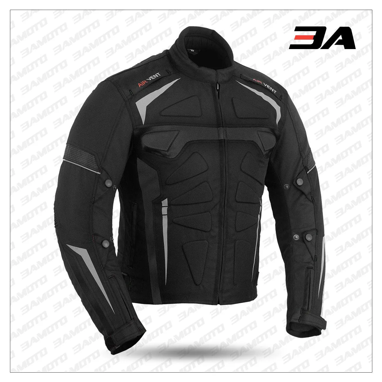 Black Motowizard Design Motorcycle Jacket