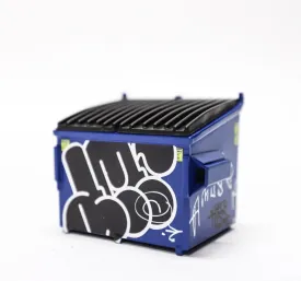 Blue Dumpster HPM Metal Sculpture Art Toy by Amuse126