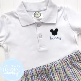 Boy Polo Shirt- Stitch Mouse