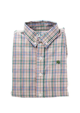 Boys Button Down Long Sleeve - Autumn Plaid