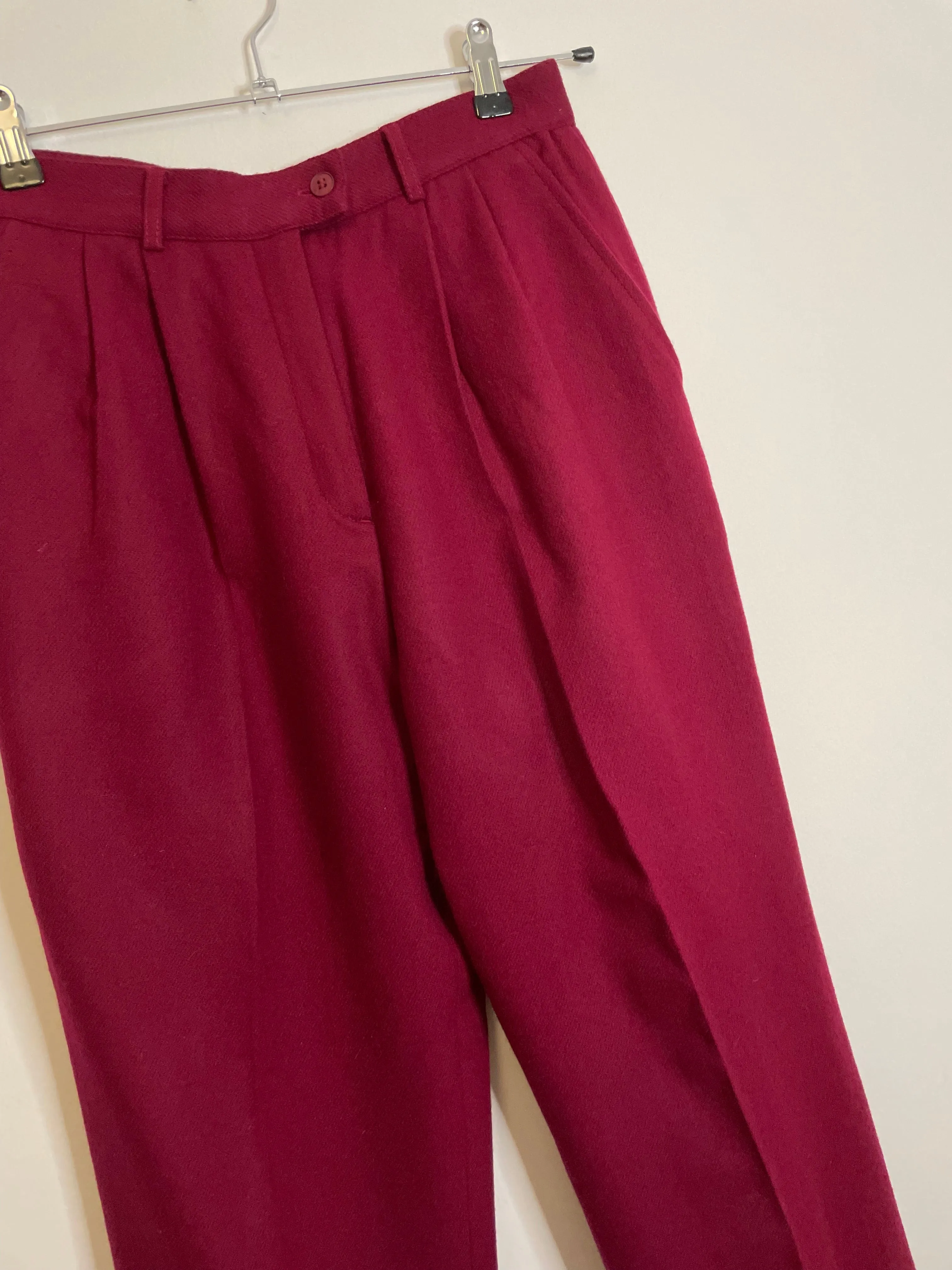 Burgundy Wool Slacks