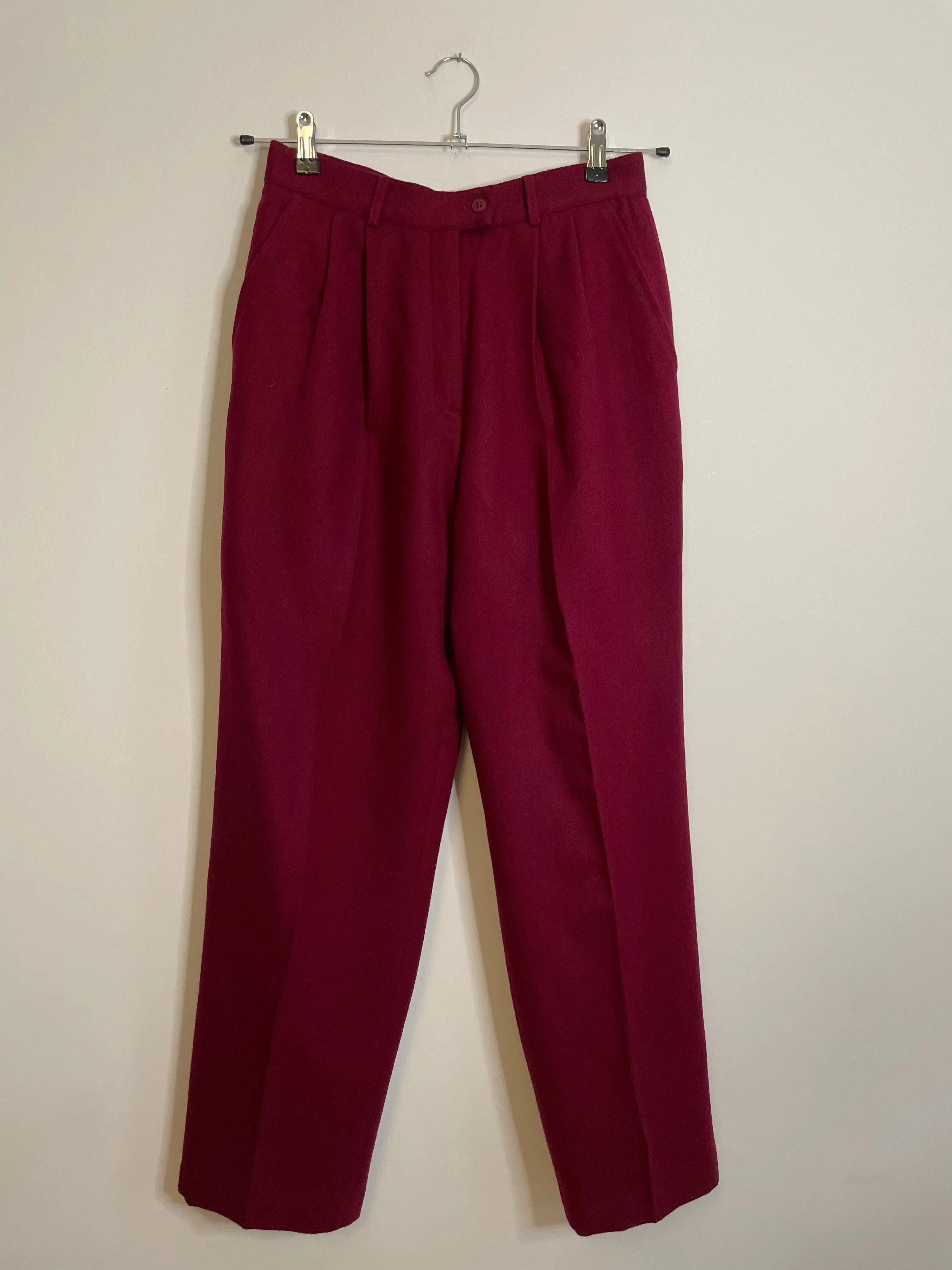 Burgundy Wool Slacks