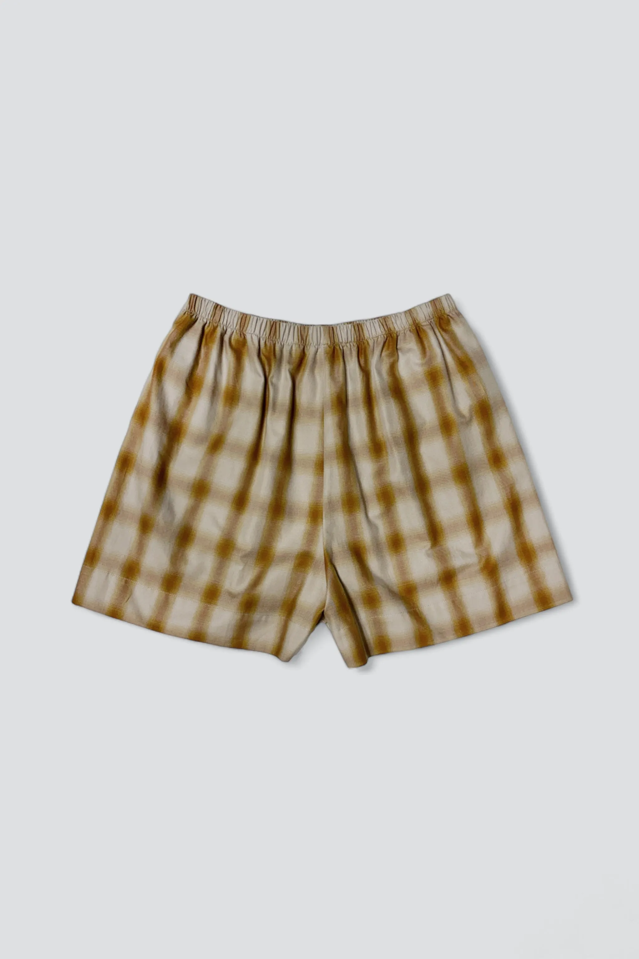 Burnt Orange Plaid Stripe Boxer Short