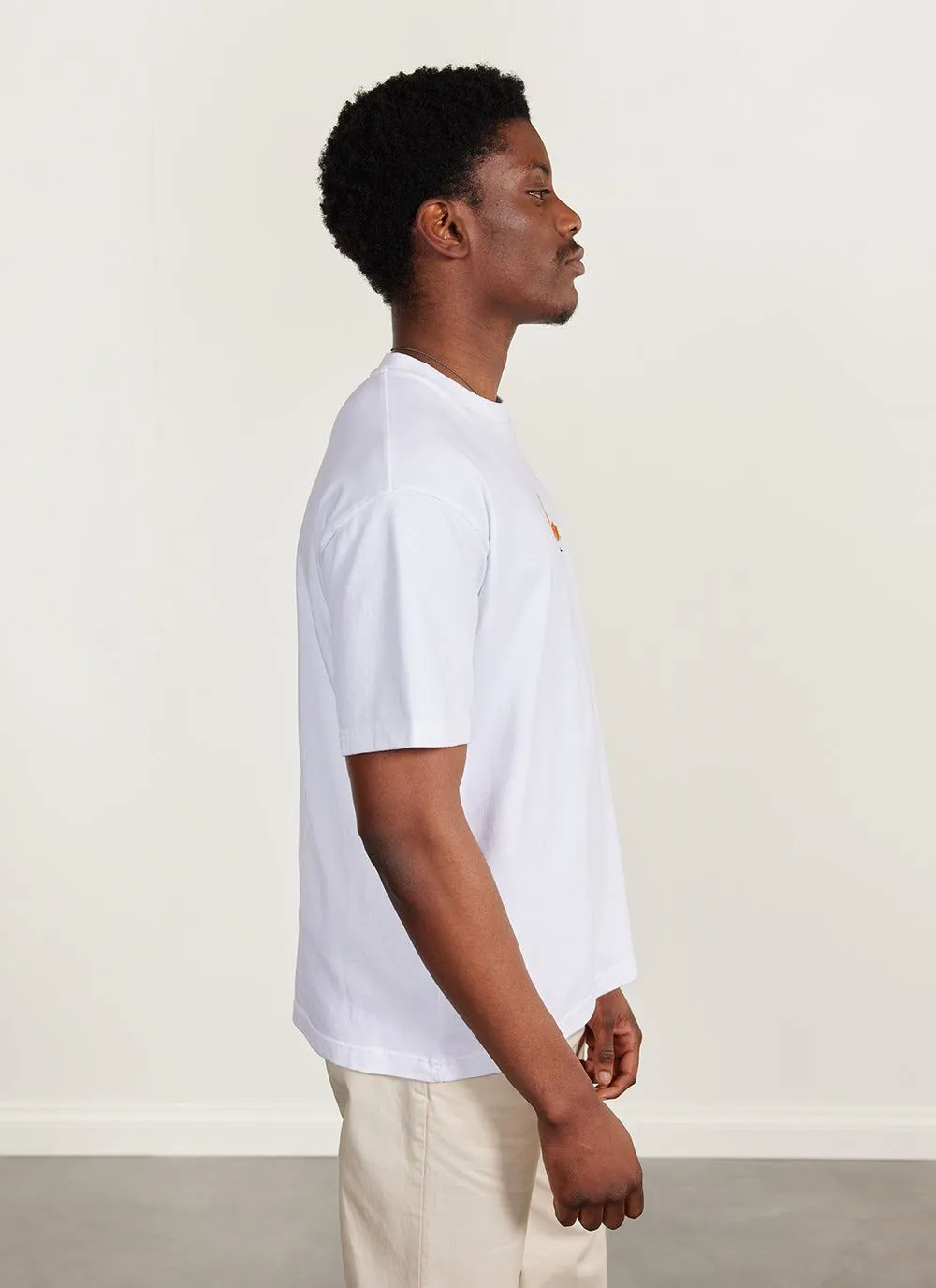 Citrus Oversized T Shirt | Embroidered Organic Cotton | White