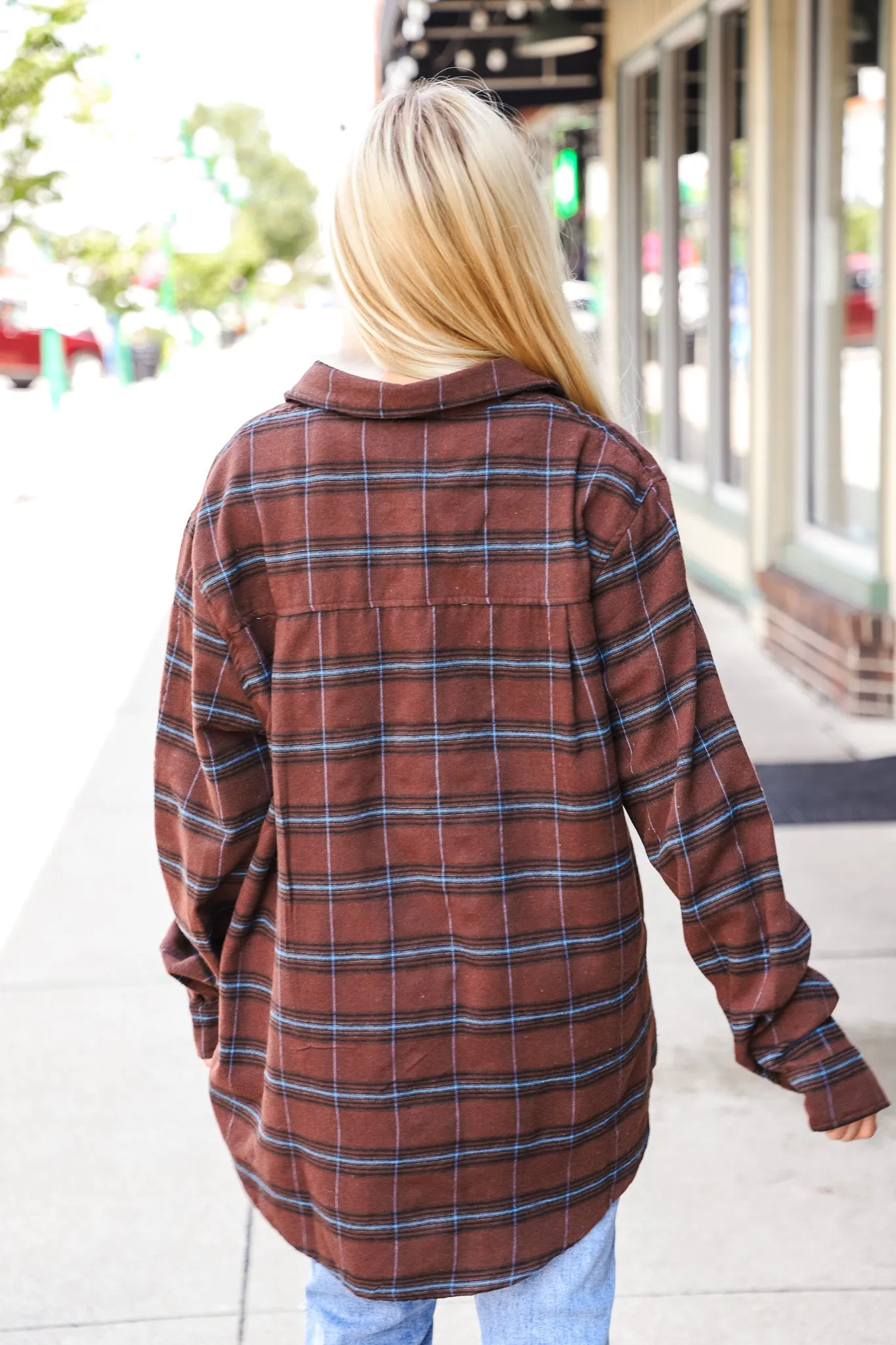 Dark Brown Mari Plaid Shirt