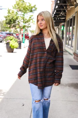 Dark Brown Mari Plaid Shirt