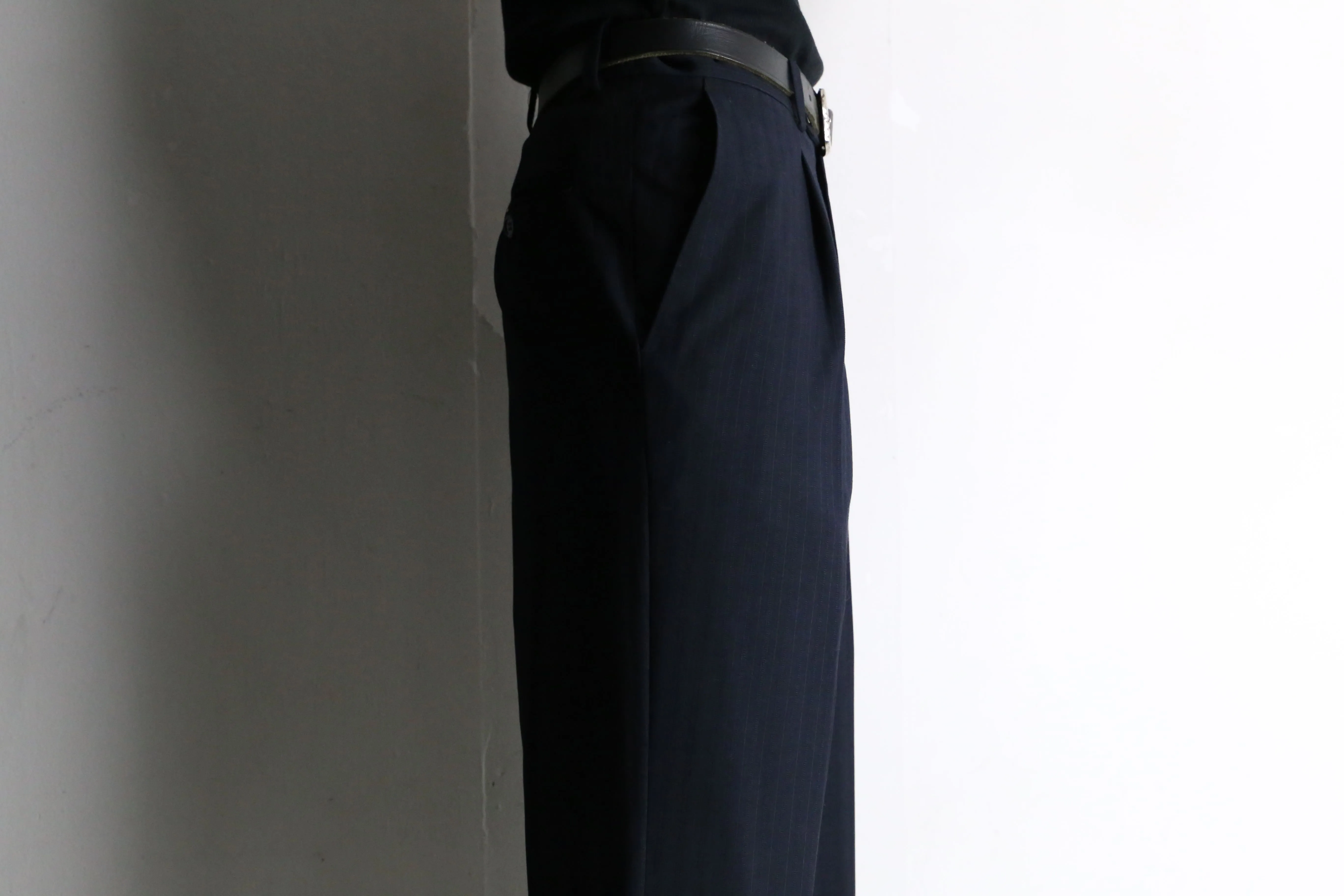 dark navy stripe slacks