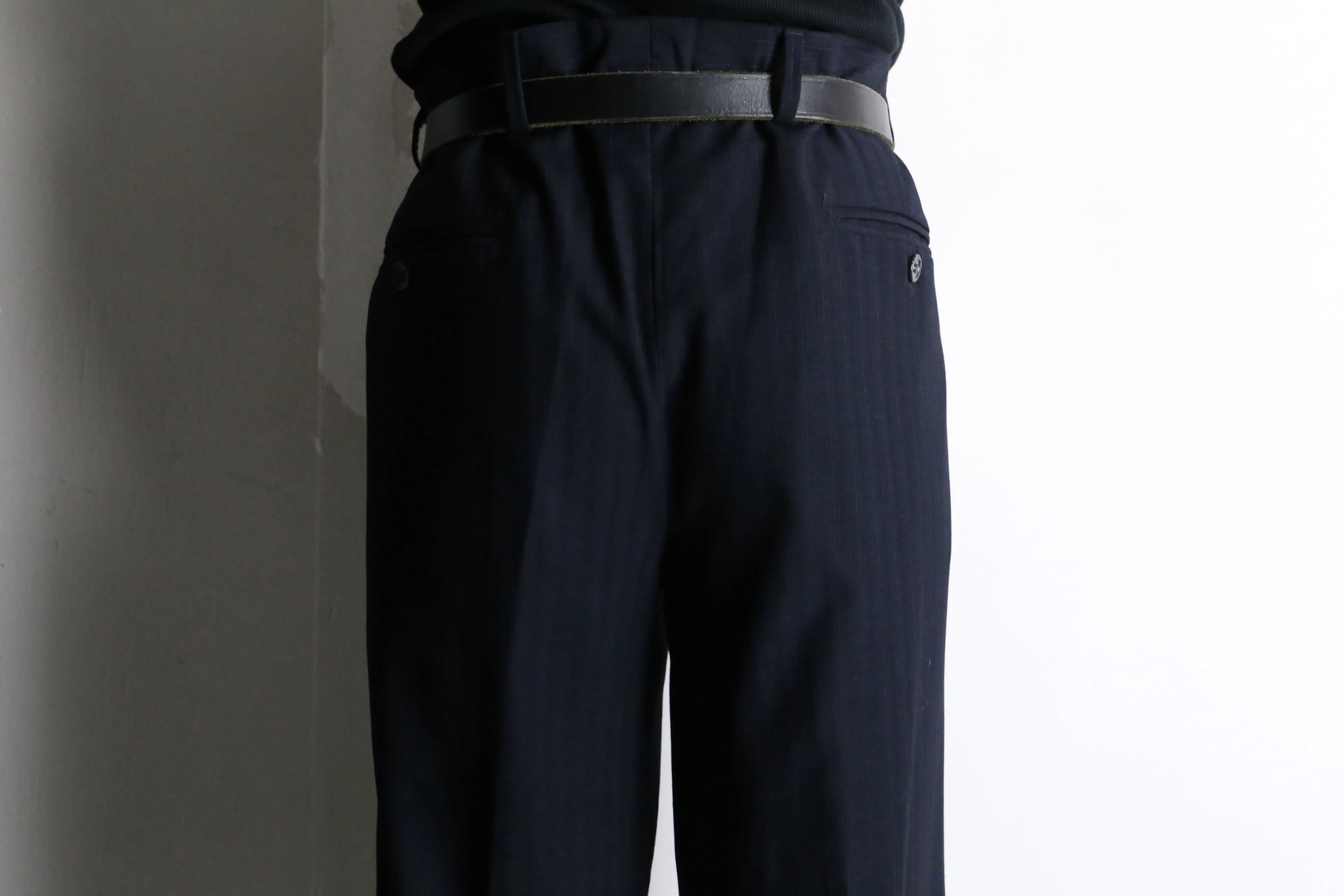 dark navy stripe slacks