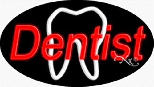 Dentist Handcrafted Energy Efficient Flashing Glasstube Neon Signs