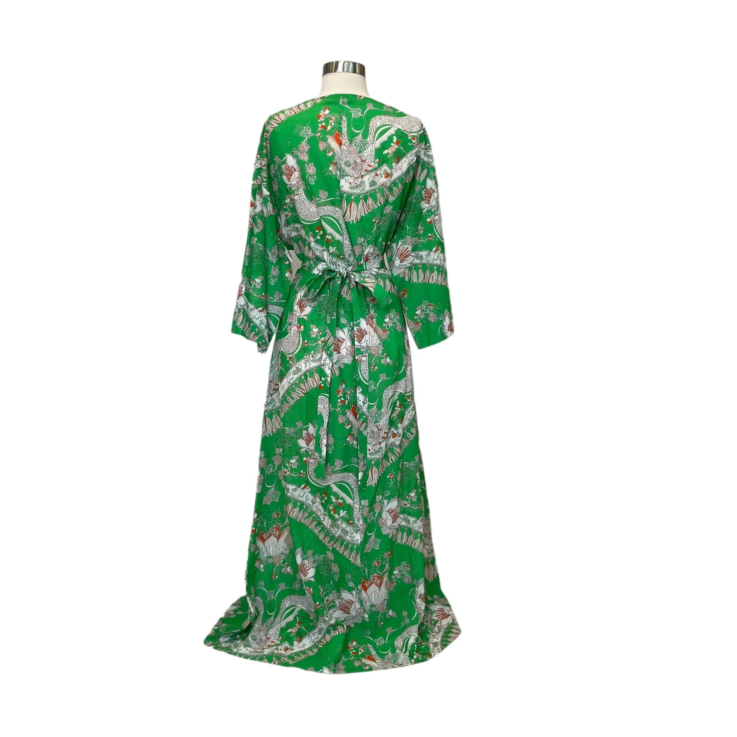 Green Printed Long Dress - 38