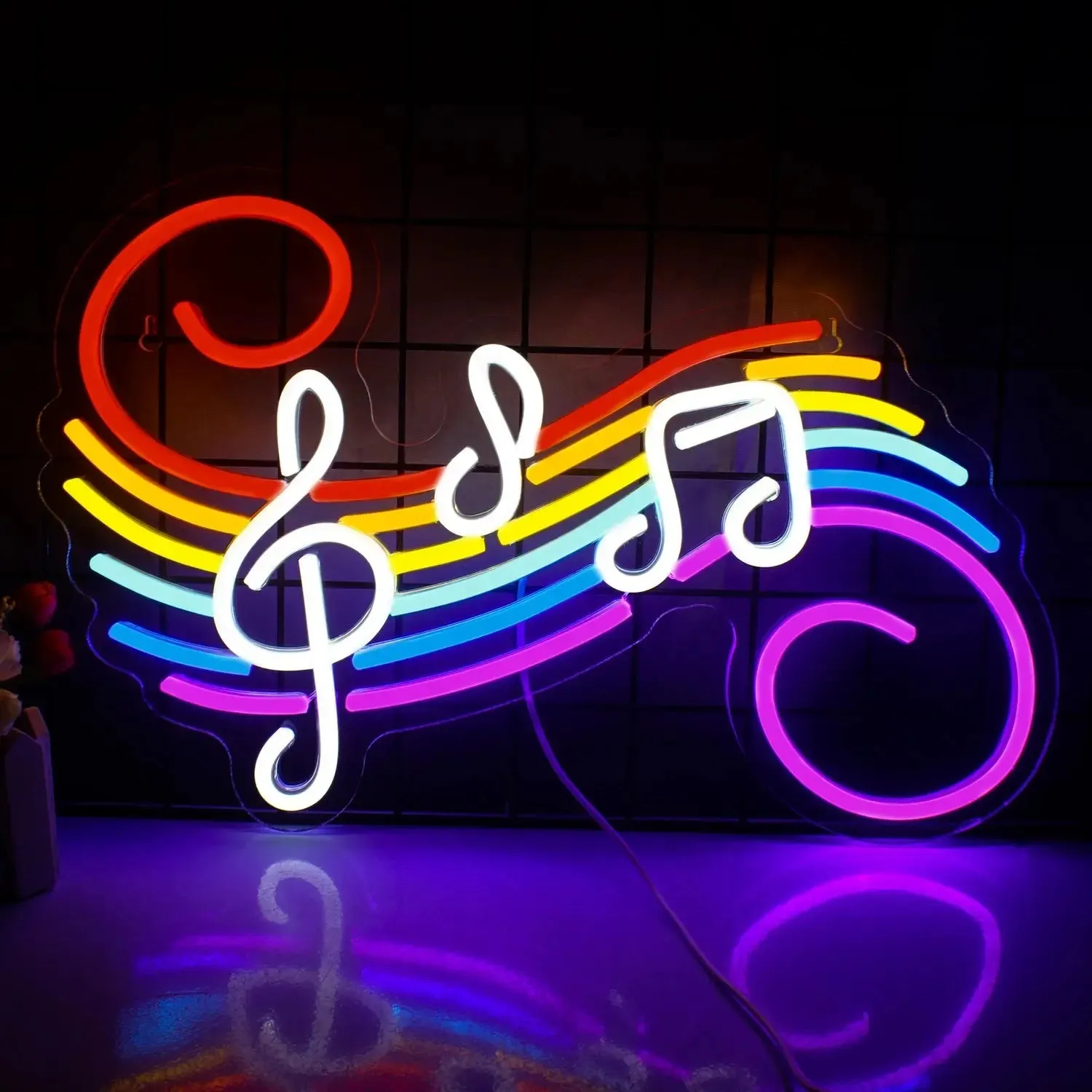 Guitar Rock and Roll Neon Signs Music Led Neon Light Art Wall Decor for Game Room Music Party Rock Studio Bar Disco Party Neon