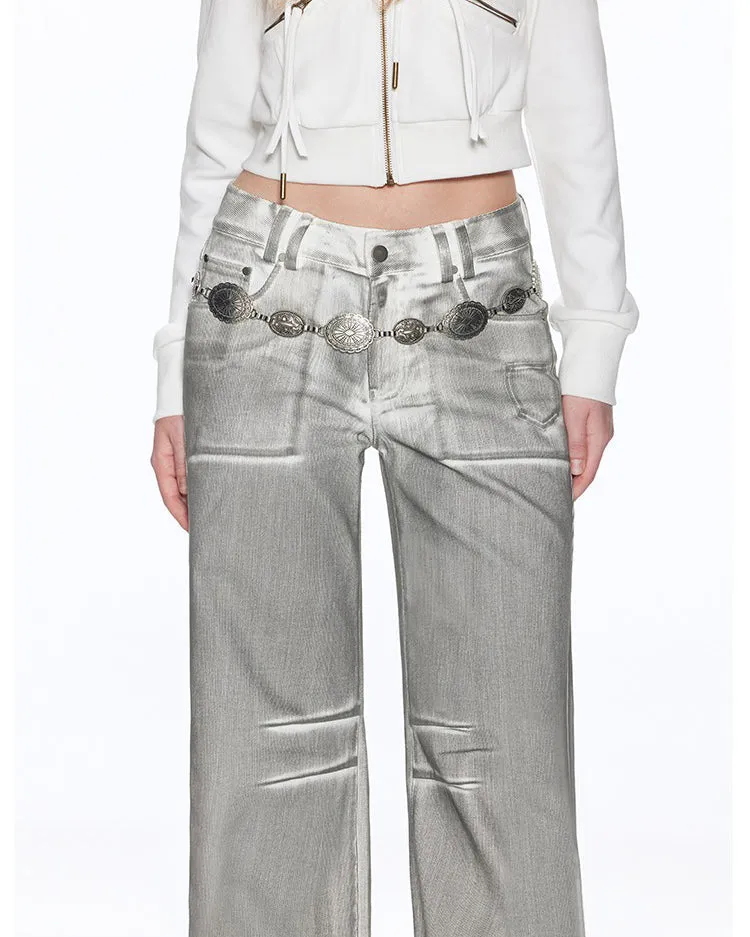 High Fashion Silver Jeans