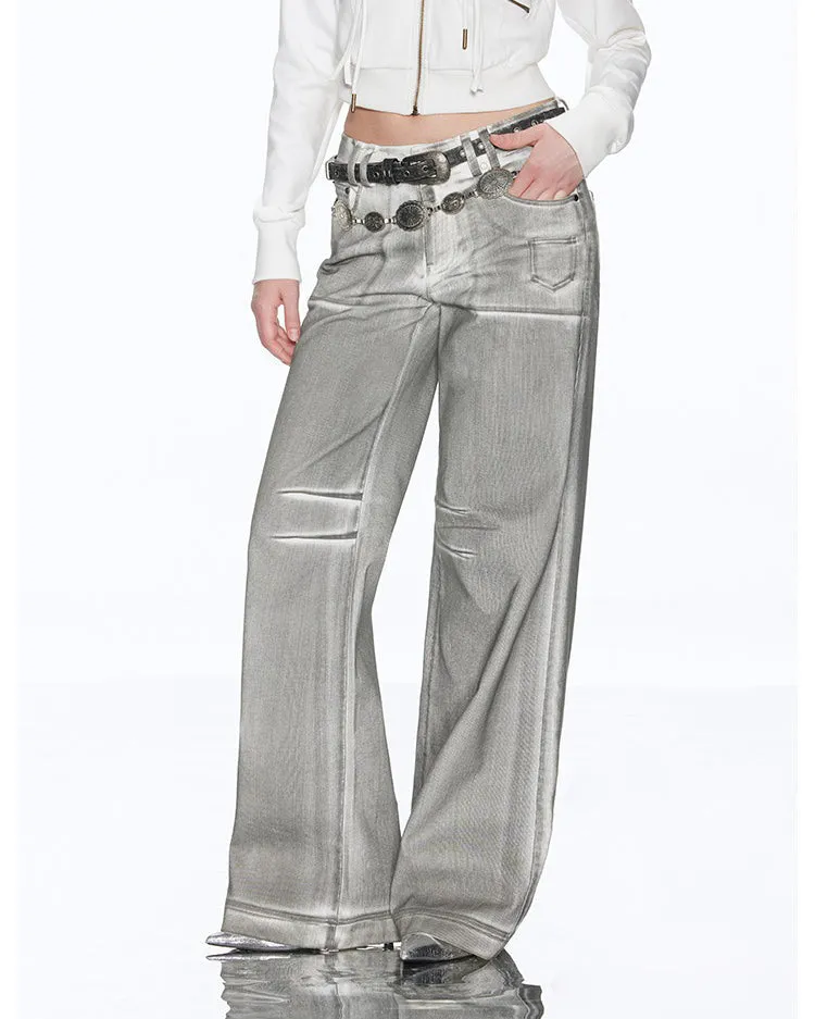 High Fashion Silver Jeans