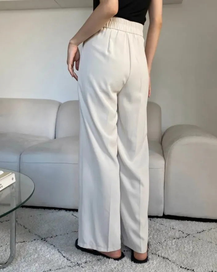 High-Waist Bending Slacks