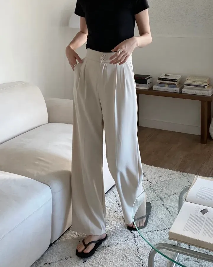 High-Waist Bending Slacks