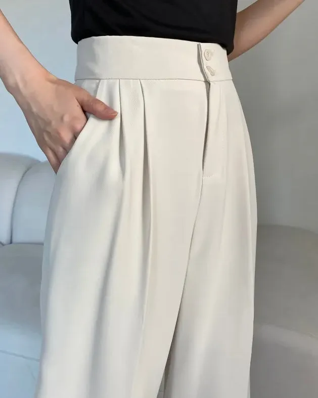 High-Waist Bending Slacks