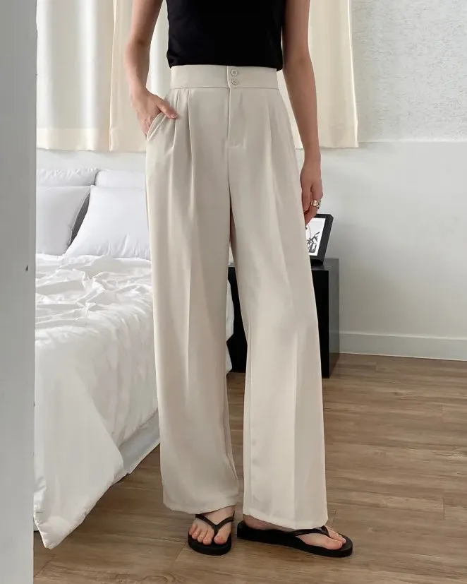 High-Waist Bending Slacks