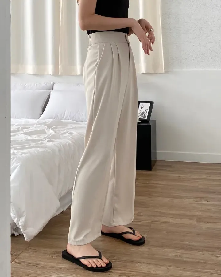 High-Waist Bending Slacks