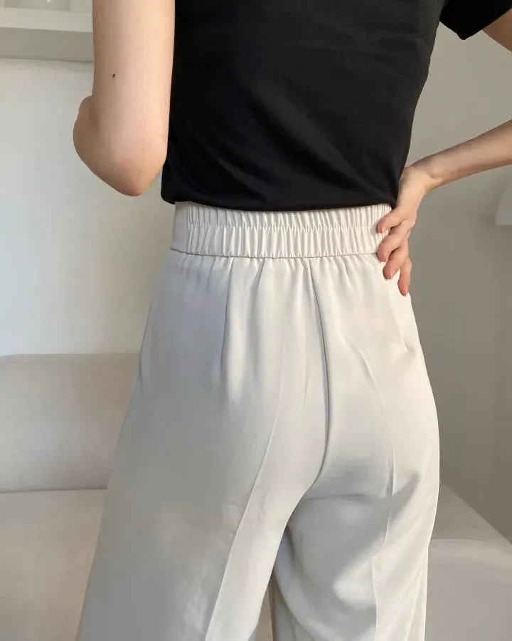 High-Waist Bending Slacks