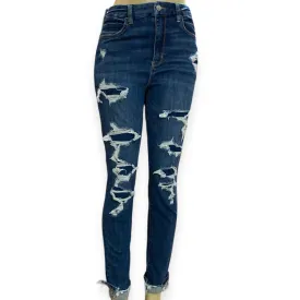 High Waisted Distressed Skinny Jeans