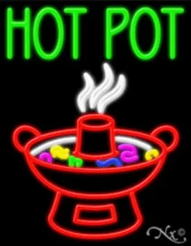 Hot Pot Handcrafted Energy Efficient Real Glasstube Neon Sign