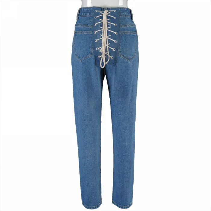 Lace Up Rear Jeans