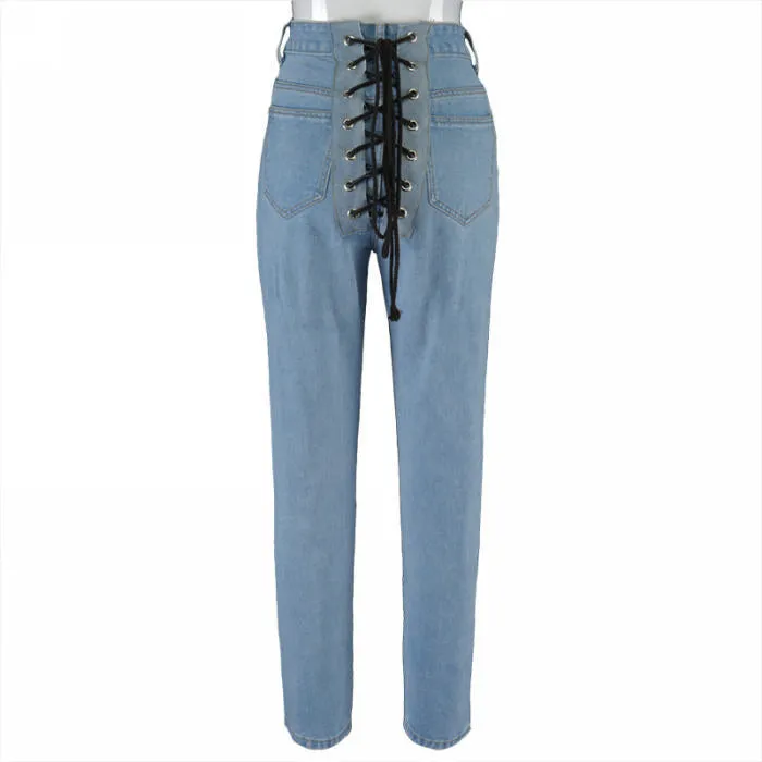 Lace Up Rear Jeans