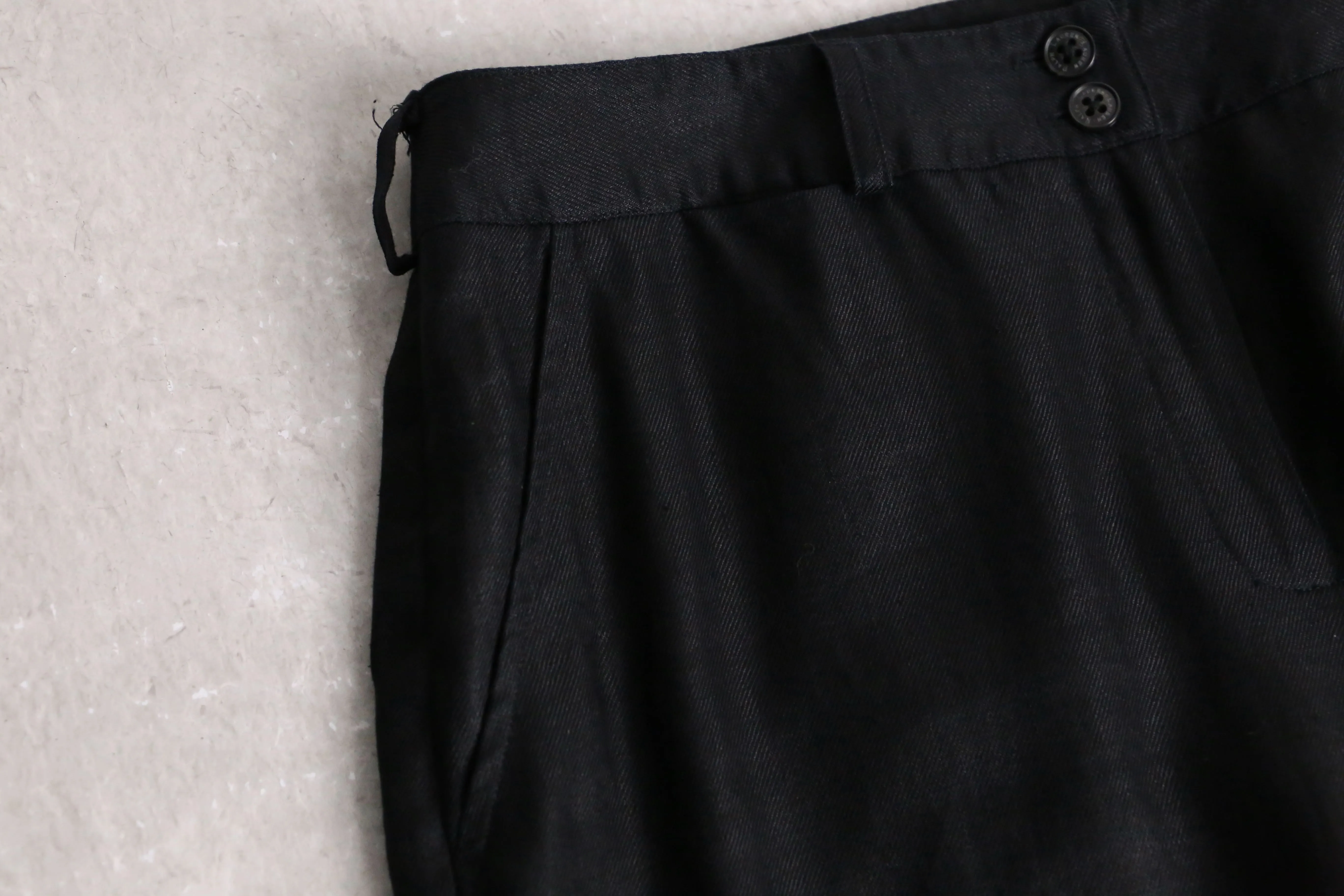 “LAUREN” black wide linen pants