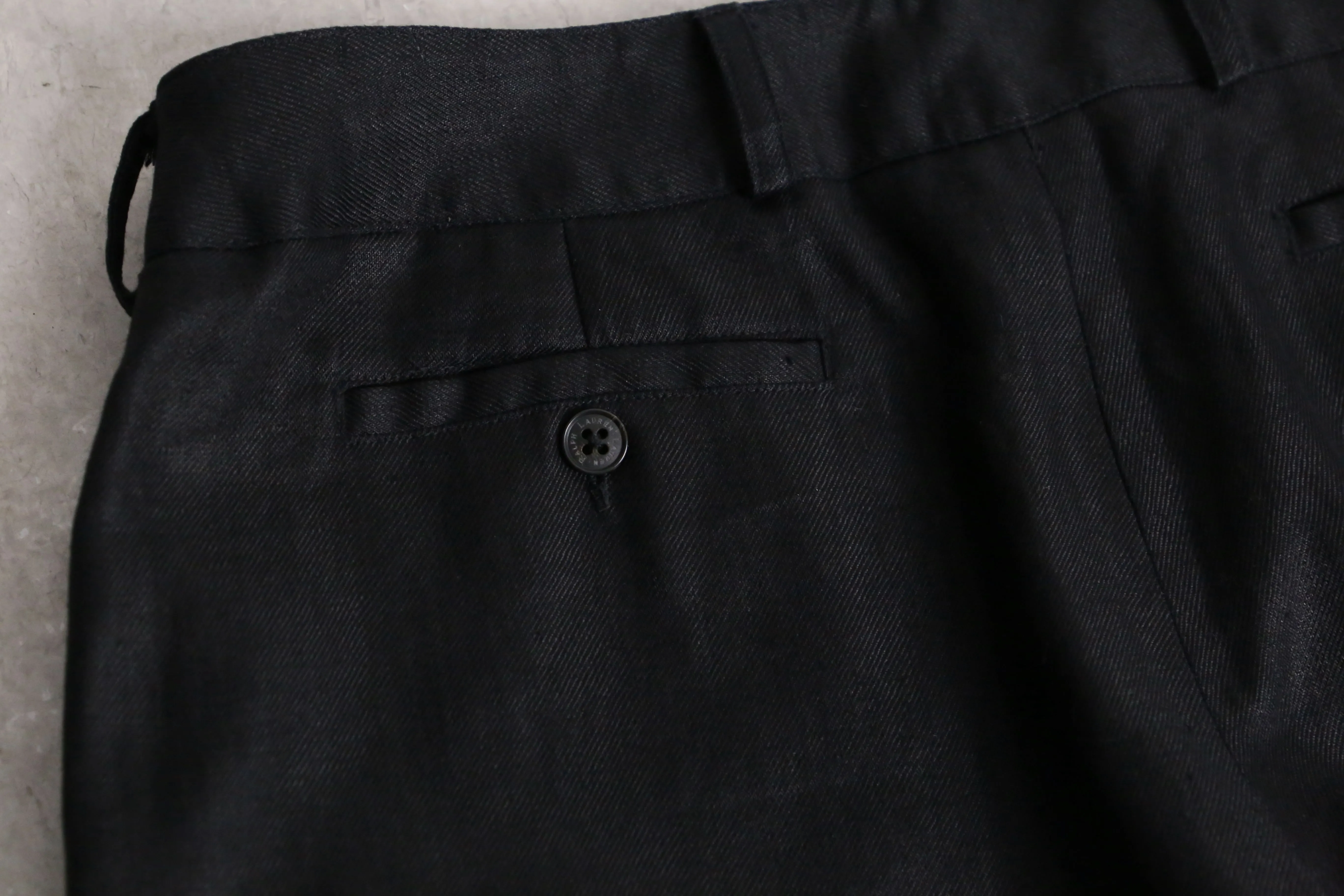 “LAUREN” black wide linen pants