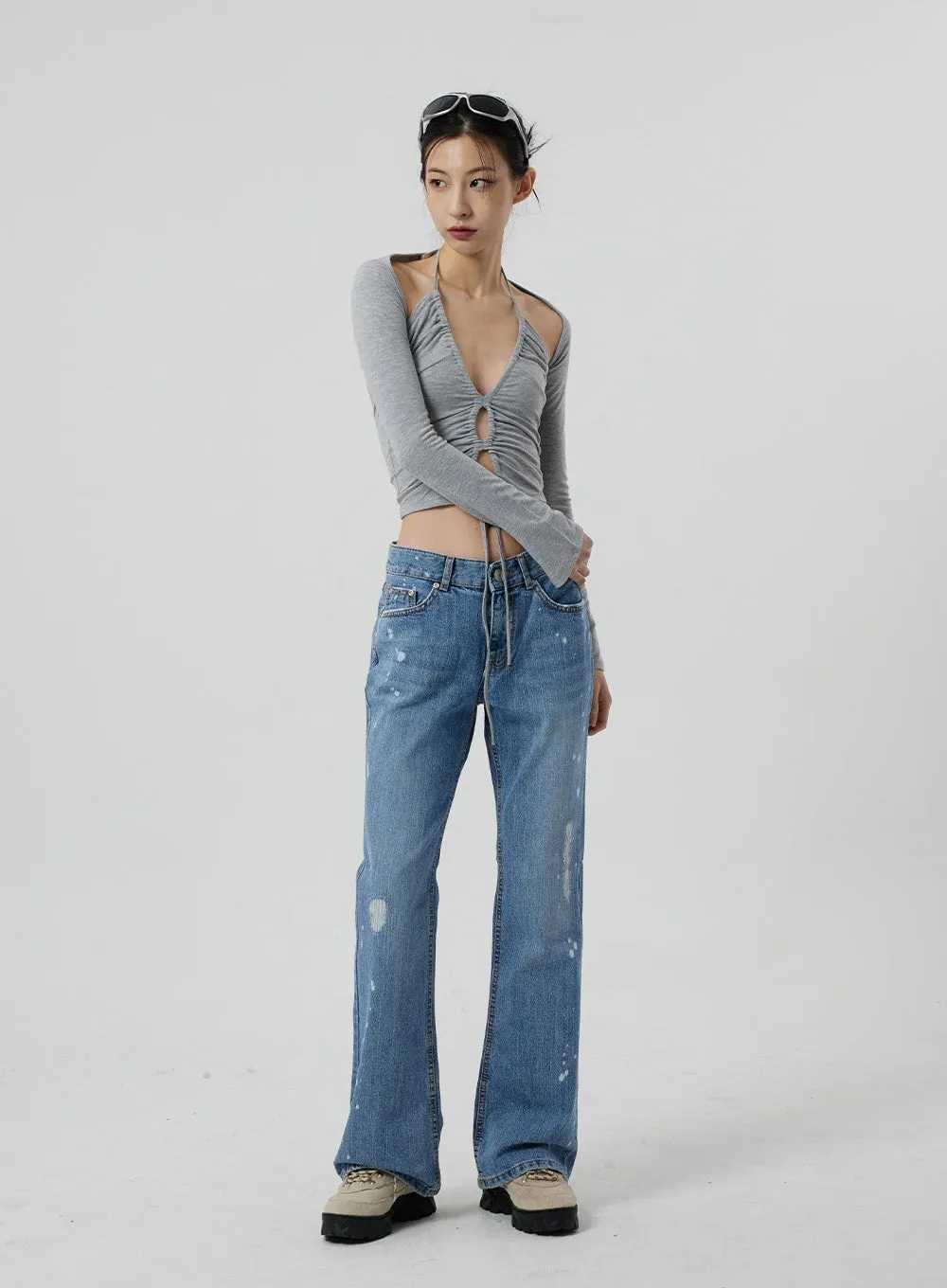 Low Rise Bootcut Jeans CF309