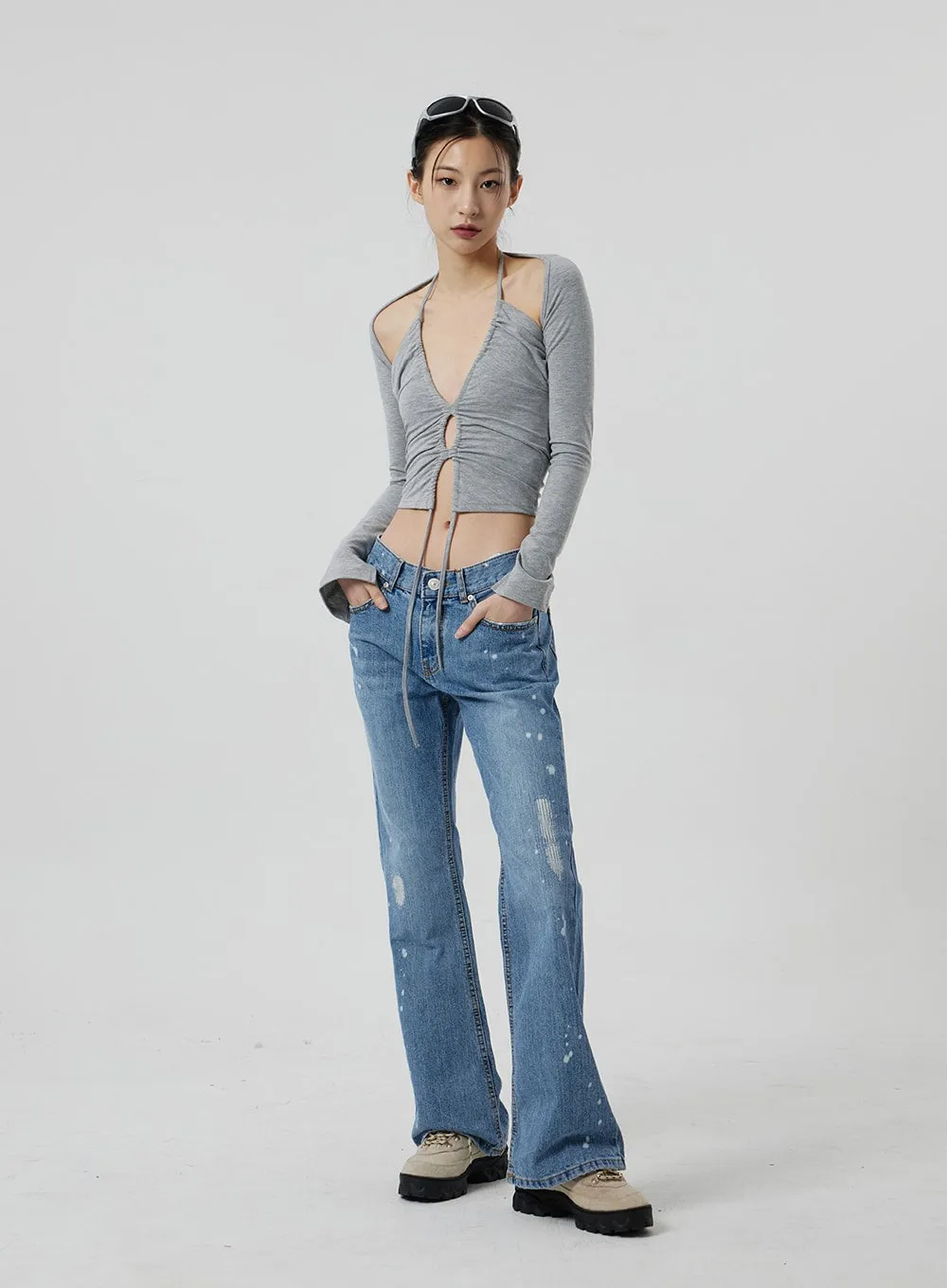 Low Rise Bootcut Jeans CF309