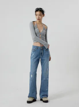 Low Rise Bootcut Jeans CF309