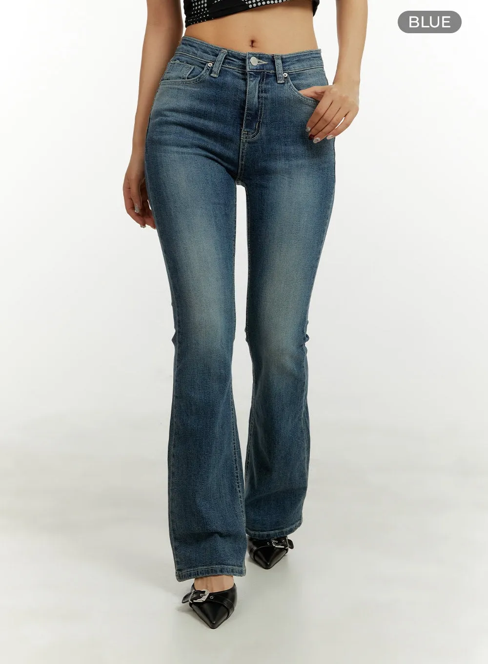 Low Rise Bootcut Jeans CY409