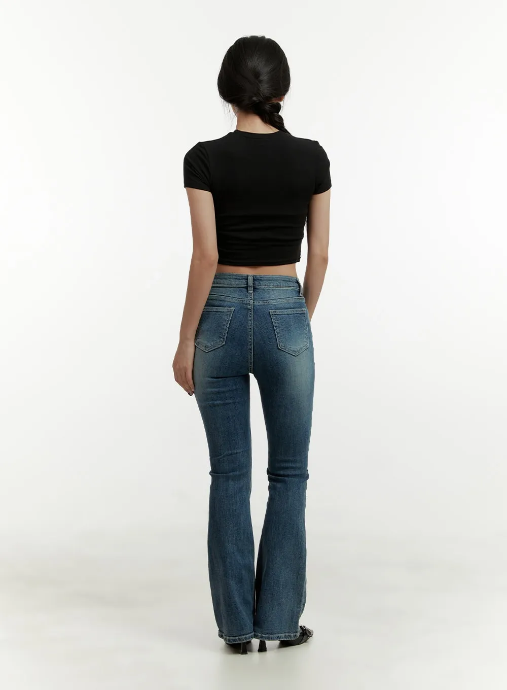 Low Rise Bootcut Jeans CY409