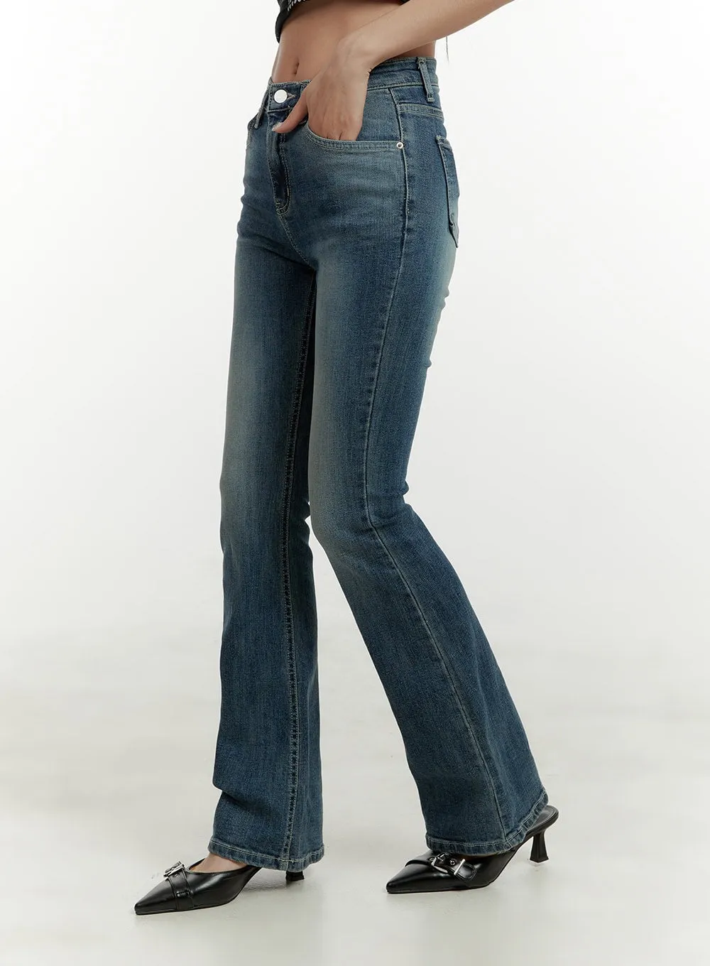 Low Rise Bootcut Jeans CY409