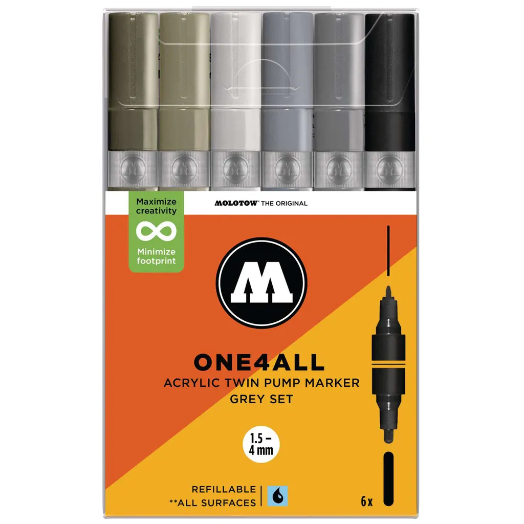 Molotow One4All Acrylic Twin Pump Marker Sets