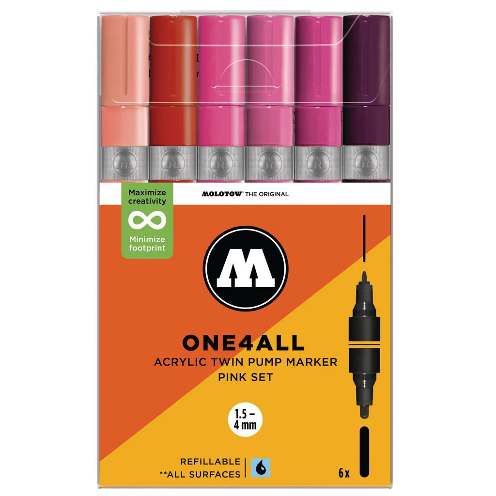 Molotow One4All Acrylic Twin Pump Marker Sets